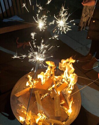 Sparklers and fire bowls