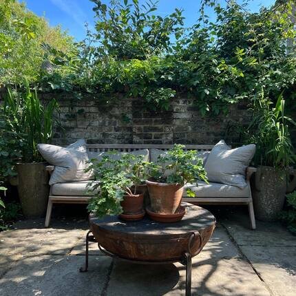 Fire Bowl being used as a table