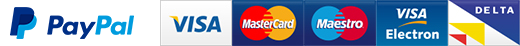 Paypal, Visa, Mastercard, Maestro, Visa Electron & Delta